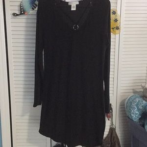 Long sleeve black dress